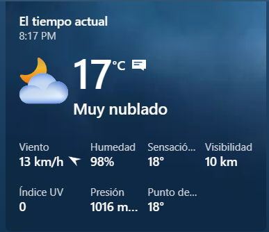 Clima 30 de Marzo.