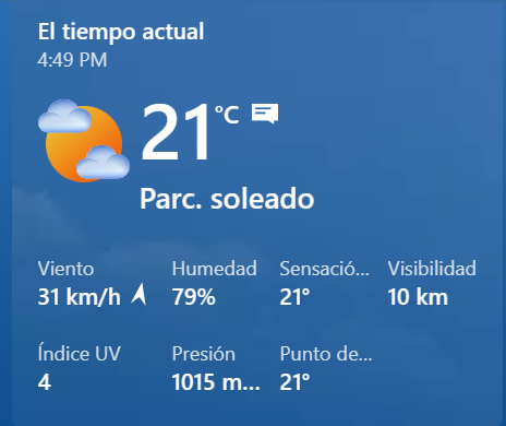 Clima para el 1 de Abril.