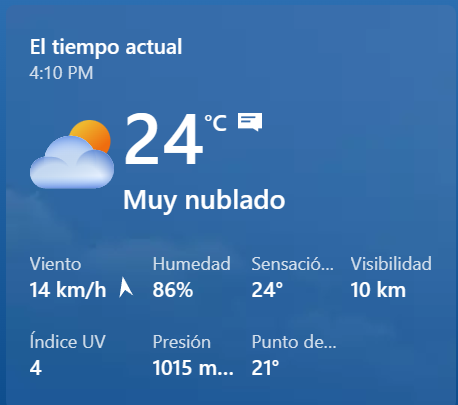 Clima para el 14 de Abril.