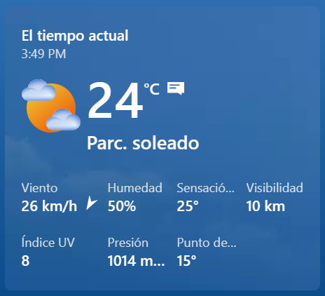 Clima para el 3 de abril.