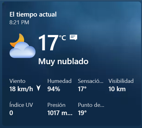 Clima para el 31 de marzo.