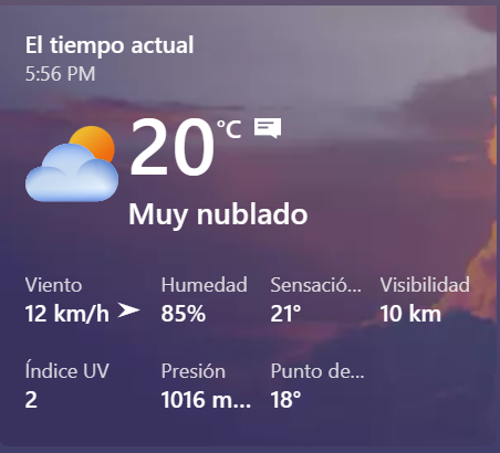Clima para Medellín 10 de Abril.