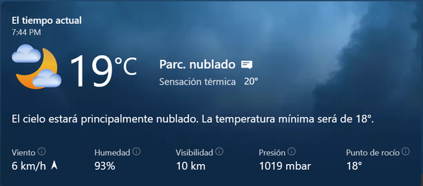 Clima en Medellín para el 30 de abril.