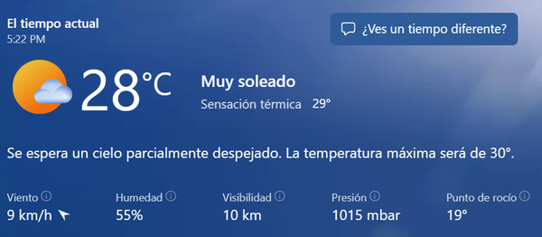 Clima para el 13 de junio.
