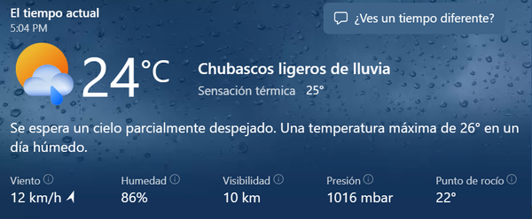 Clima para hoy 2 de junio.