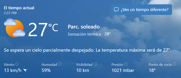 Clima 5 de junio.